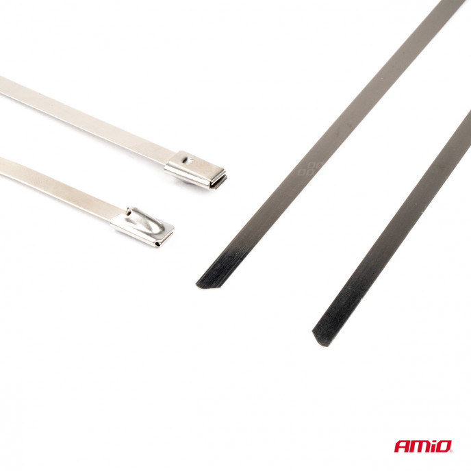 RVS metalen klemmen 4.6x250mm 100 stuks AMIO-04322