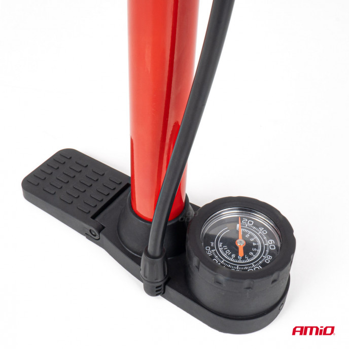 Metalen handpomp met manometer MINI PU08 AMIO-04343