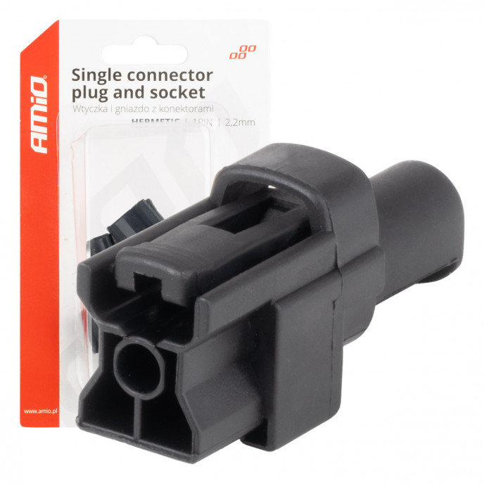 Stekker- en stopcontactset 1 PIN 2,2 mm AMIO-04345