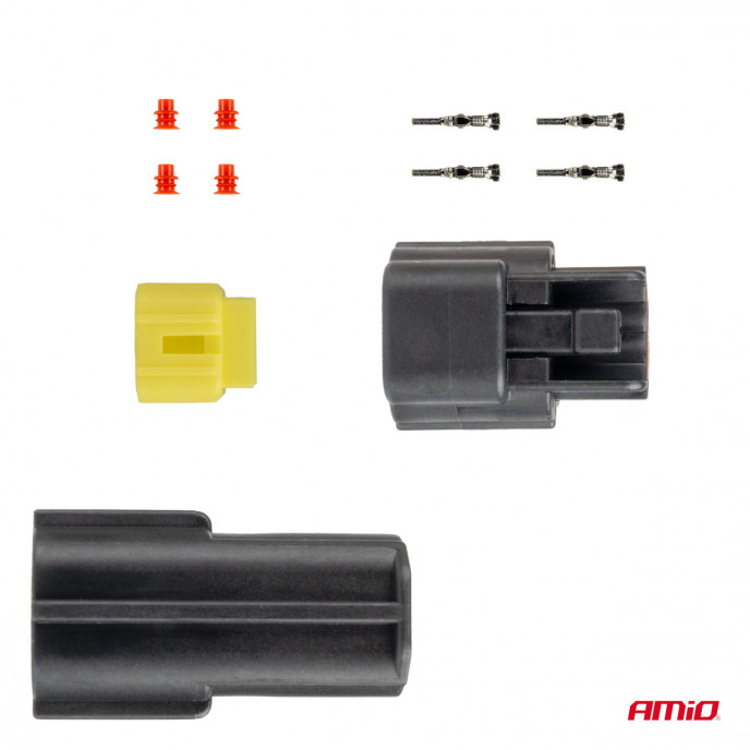 Connector stekker en stopcontact set 2 PIN 2.2mm AMIO-04346