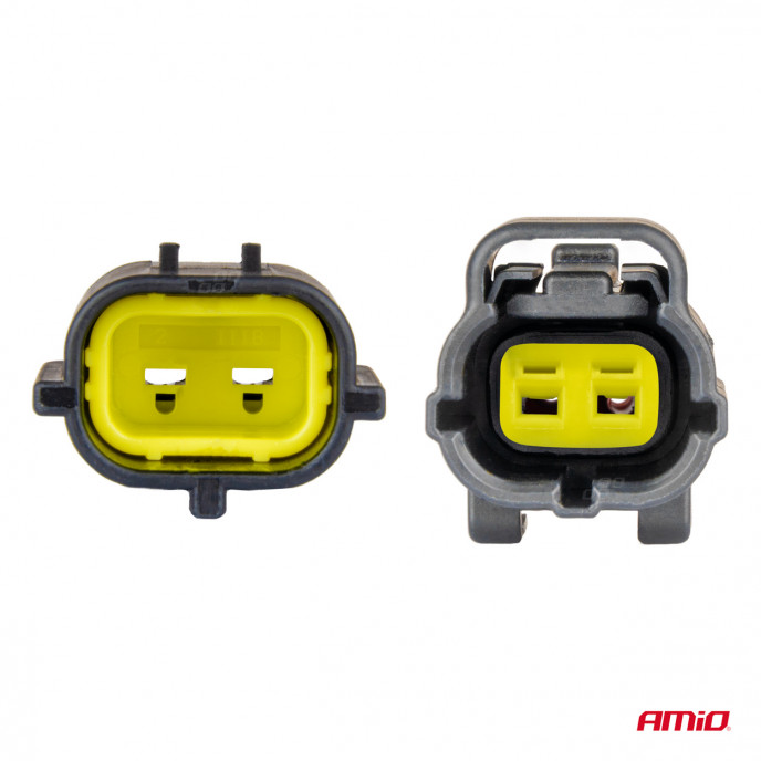 Connector stekker en stopcontact set 2 PIN 2.2mm AMIO-04346