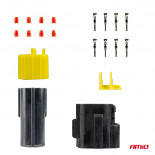 Connector stekker en stopcontact set 4 PIN 2.2mm AMIO-04348