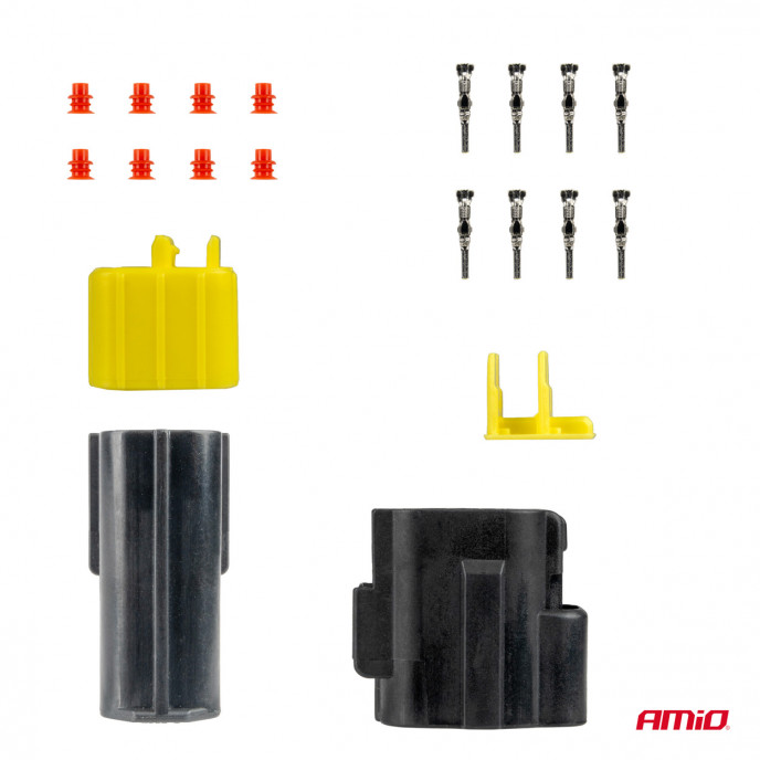 Connector stekker en stopcontact set 4 PIN 2.2mm AMIO-04348