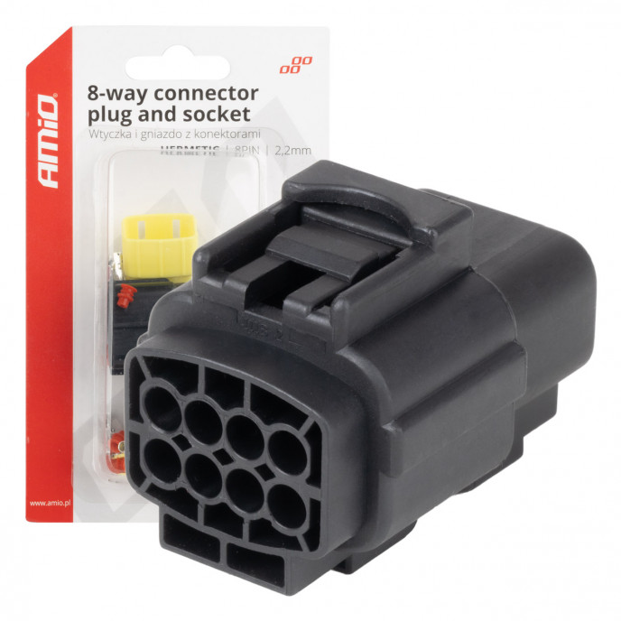 Stekker- en stopcontactset 8 PIN 2,2 mm AMIO-04350