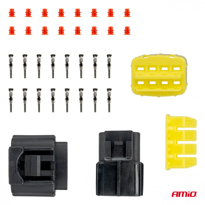 Stekker- en stopcontactset 8 PIN 2,2 mm AMIO-04350
