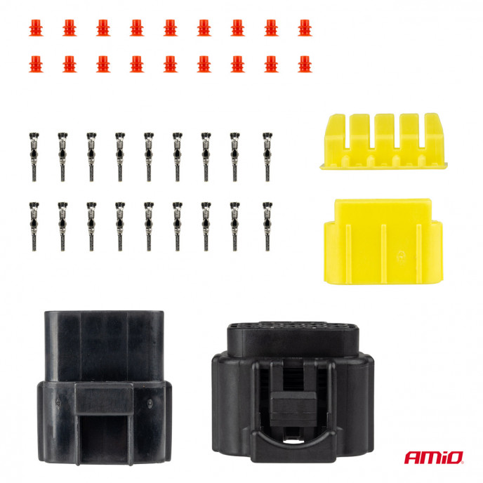 Stekker- en stopcontactset 10 PIN 2,2 mm AMIO-04351
