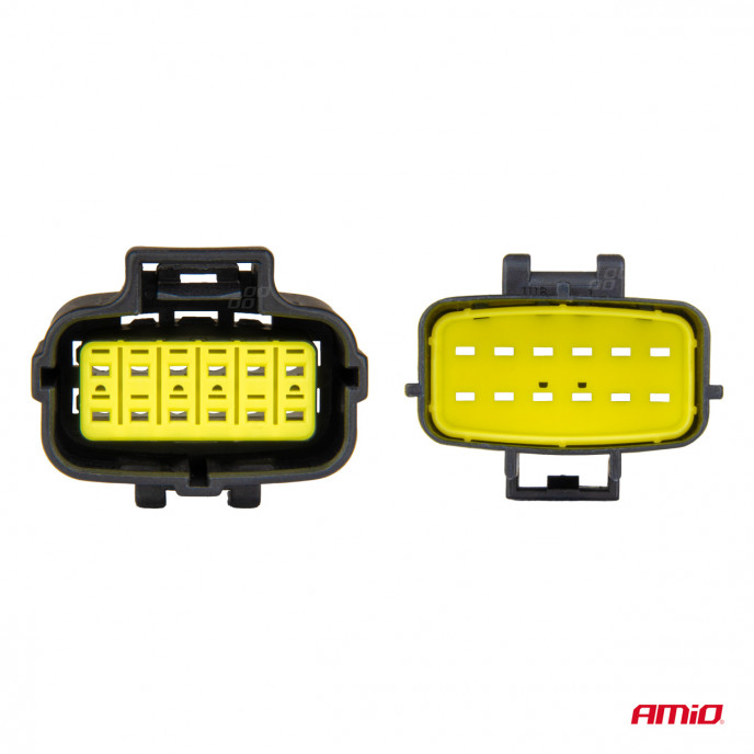 Stekker- en stopcontactset 12 PIN 2,2 mm AMIO-04352
