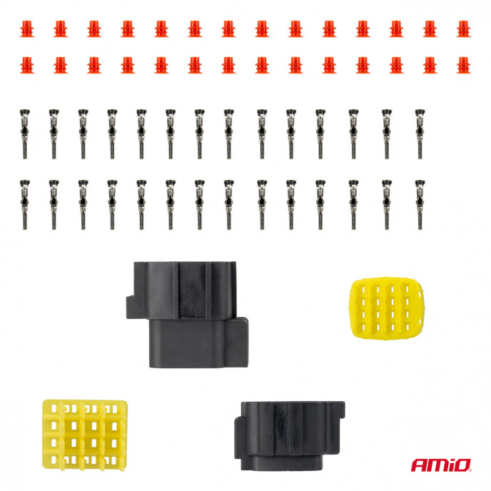 Stekker- en stopcontactset 16 PIN 2,2 mm AMIO-04353
