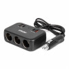 Drievoudige stekkerdoosoplader 1x USB A 1x USB C QC 4.0 12/24V 120W 80cm AMIO-04365