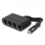 Viervoudige stekkerdoos oplader 2x USB A 1x USB C 12/24V 120W 80cm AMIO-04367