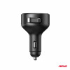 Intrekbare autolader C-kabel + USB C-poort 12/24V 60W AMIO-04368