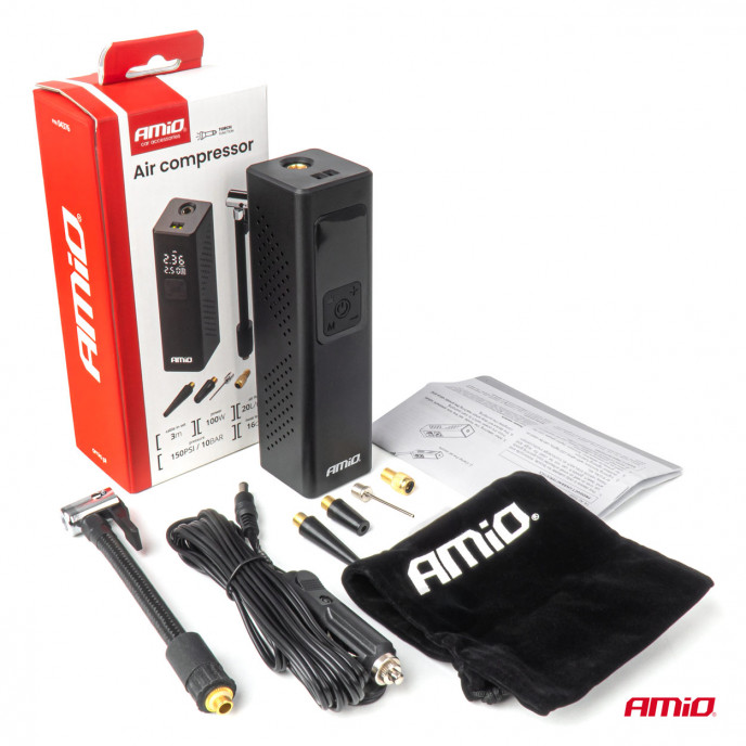 Automobielcompressor met LED-display 12V 100W AMIO-04376