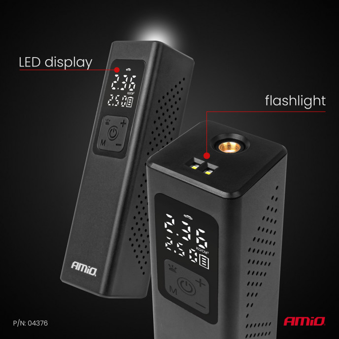 Automobielcompressor met LED-display 12V 100W AMIO-04376