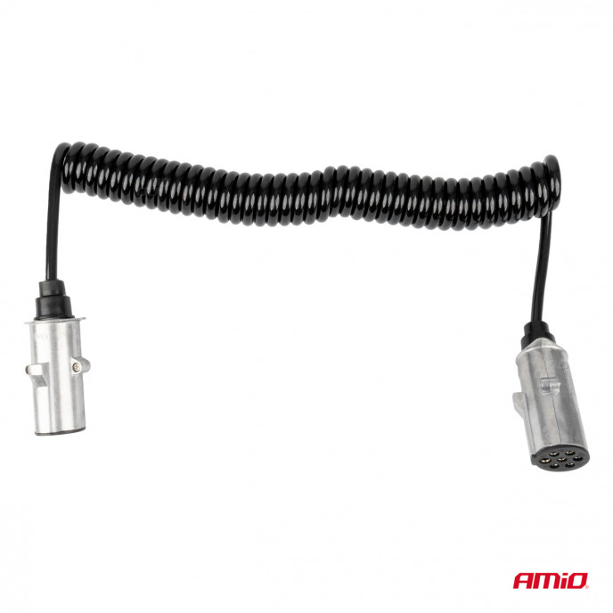 Veerkabel TIR 2x 7 PIN type N 5m 24V AMIO-04379
