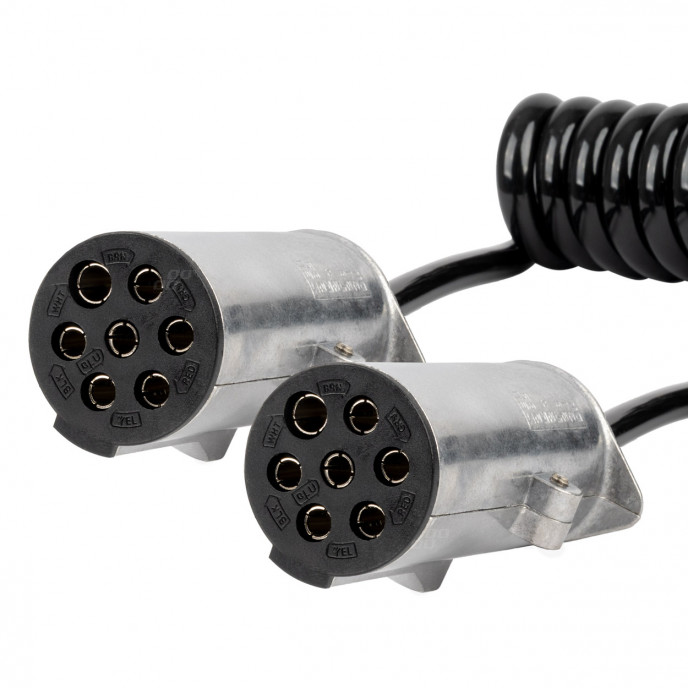 Veerkabel TIR 2x 7 PIN type N 5m 24V AMIO-04379