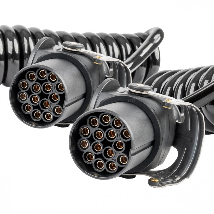 Veerkabel TIR 2x 15 PIN 5m 24V AMIO-04382