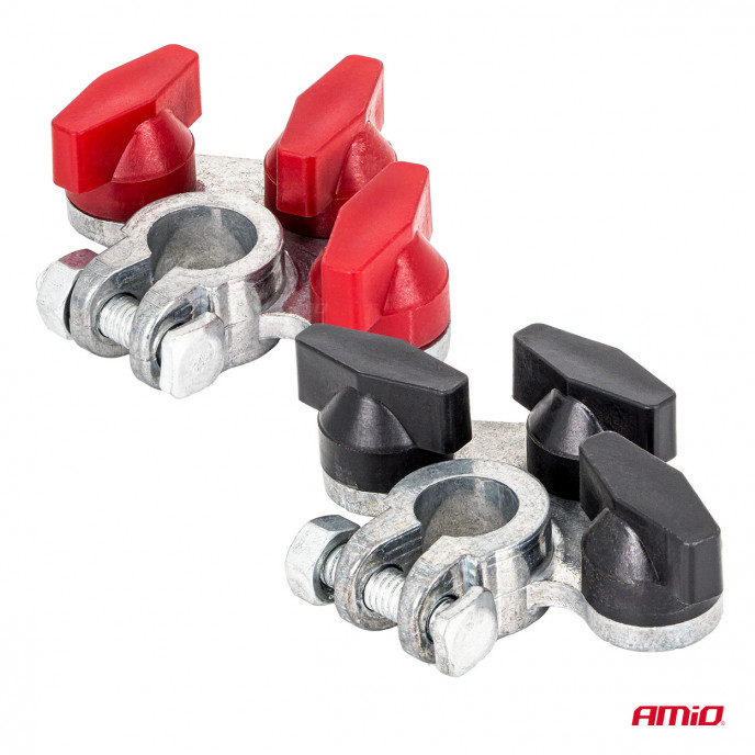 Zink accupolen 800AMP, 2 stuks. AMIO-04391
