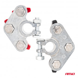 Zink accupolen 800AMP, 2 stuks. AMIO-04391