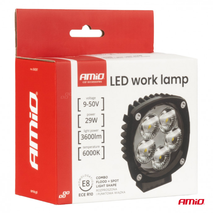 LED werklamp LED 29W COMBO 12V 24V AMIO-04397
