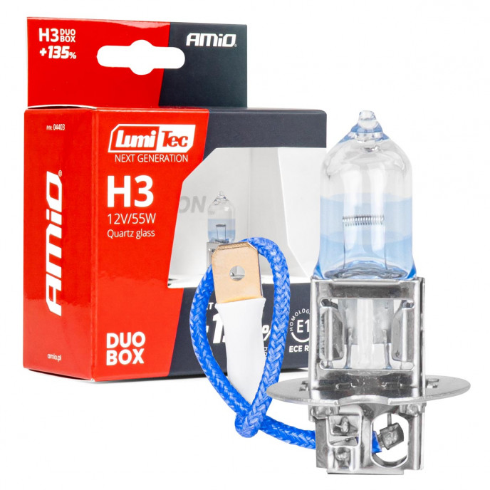 Halogeenlampen H3 12V 55W LumiTec NEXT GENERATION +135% DUO AMIO-04403