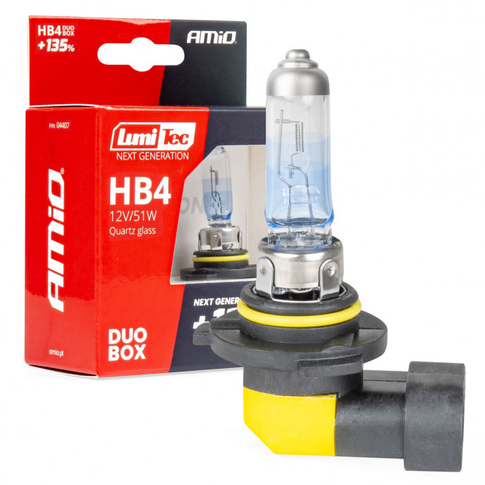 Halogeenlampen HB4 12V 51W LumiTec NEXT GENERATION +135% DUO AMIO-04407