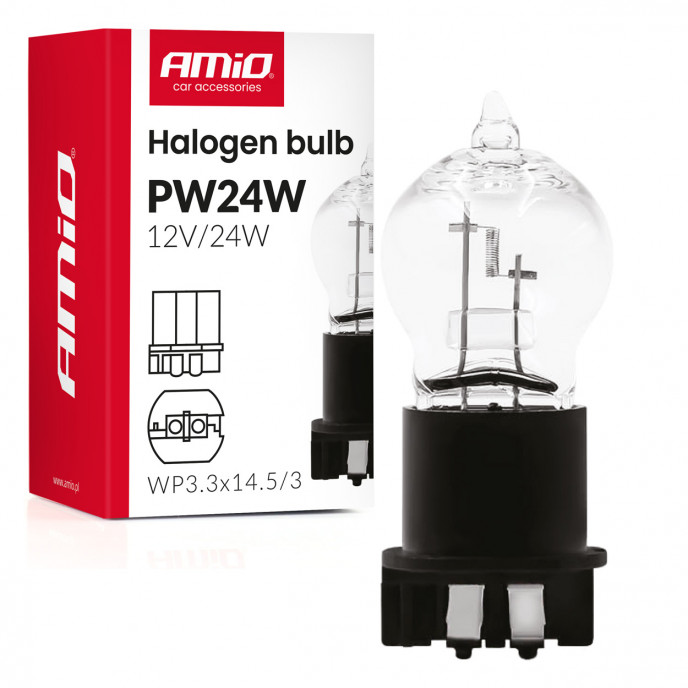 Halogeenlamp PW24W WP3.3x14.5-3 24W 12V AMIO-04409