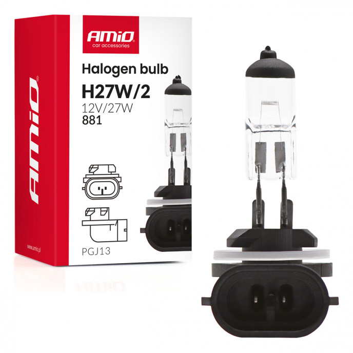 Halogeenlamp H27W/2 881 PGJ13 12V 27W AMIO-04413