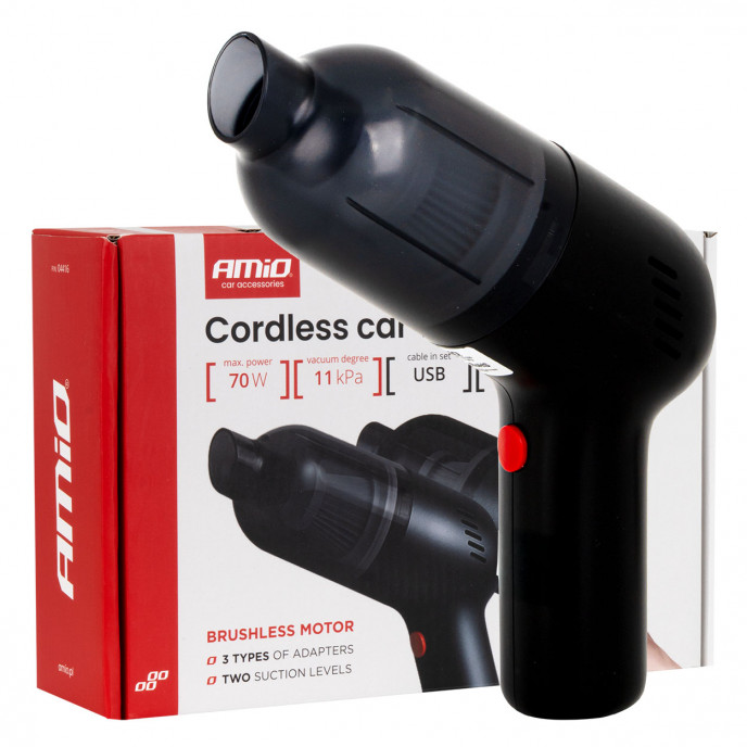 Draadloze autostofzuiger 70W 11kPa USB-C VC-08 HEPA AMIO-04416