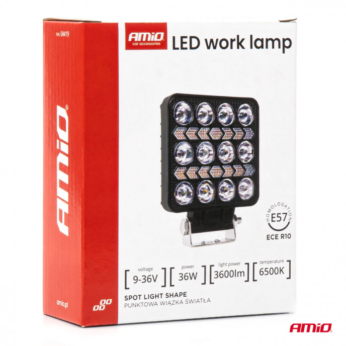 Werklamp AWL75 36W 6500K 3600lm 9-36V AMiO-04419