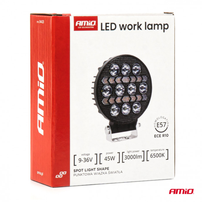 Werklamp AWL76 45W 6500K 3000lm 9-36V AMiO-04420
