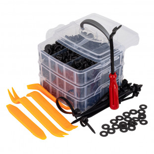 Universele set met 620stuks Automotive clips plus pinnen en gereedschap