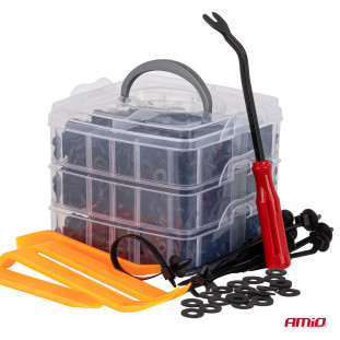 Universele set met 620stuks Automotive clips plus pinnen en gereedschap