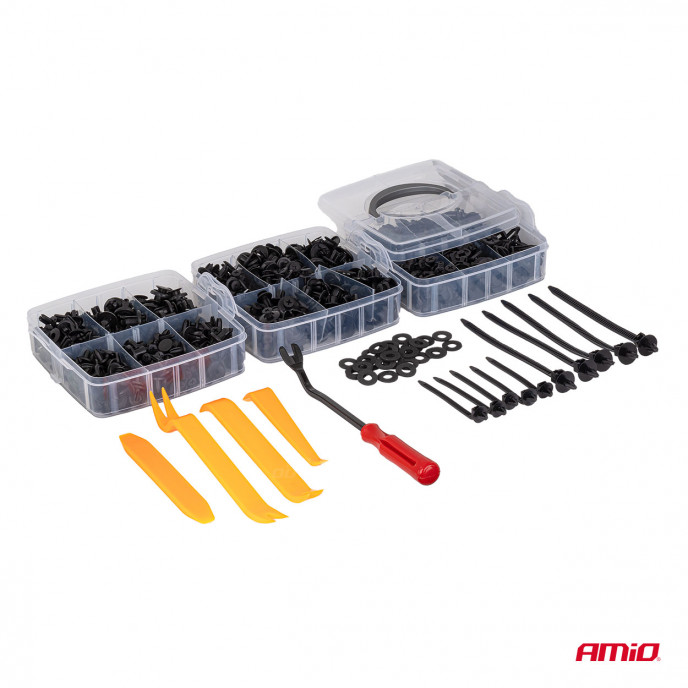 Universele set met 620stuks Automotive clips plus pinnen en gereedschap