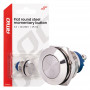 Platte ronde stalen momentknop 19 mm, 5 A, 12/230 V, AMIO-04436