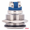 Platte ronde stalen momentknop 19 mm, 5 A, 12/230 V, AMIO-04436