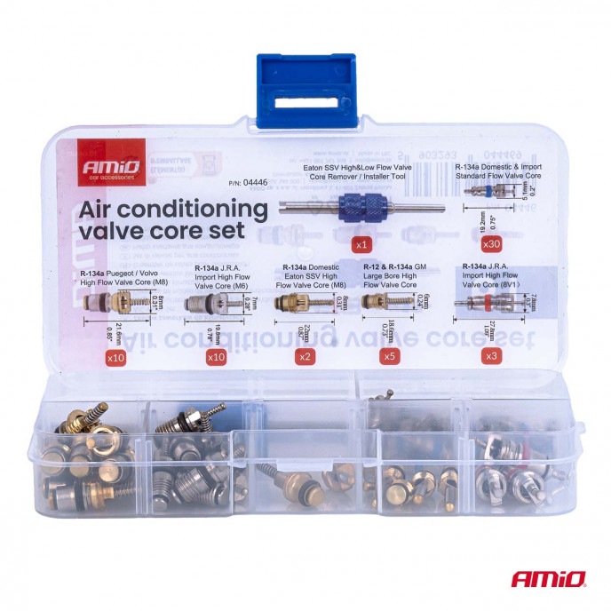 Airconditioning kleppenkern set 61 stuks. AMIO-04446