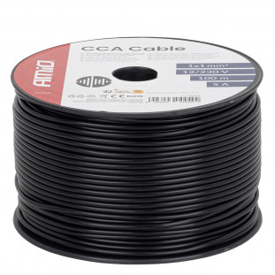 CCA Kabel 1x1mm2 100m 5A 12/230V AMIO-04454