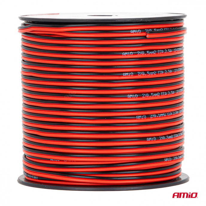 CCA luidsprekerkabel 2x0,5mm2 100m 2,5A AMIO-04456