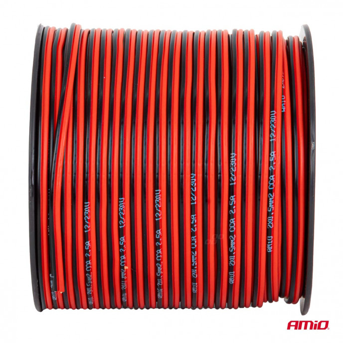 CCA luidsprekerkabel 2x0,5mm2 100m 2,5A AMIO-04456