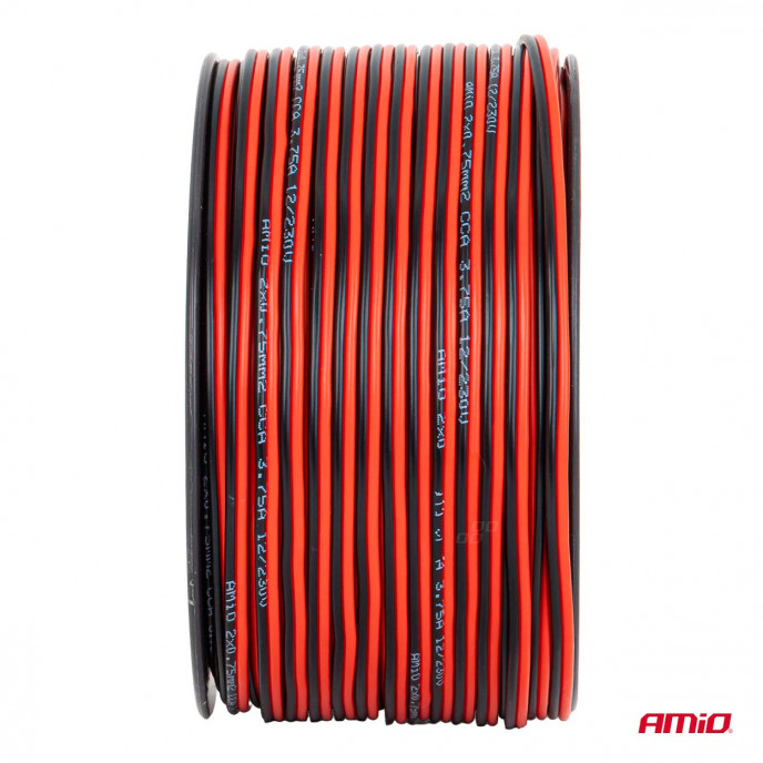 CCA luidsprekerkabel 2x0.75mm2 100m 3.75A AMIO-04457