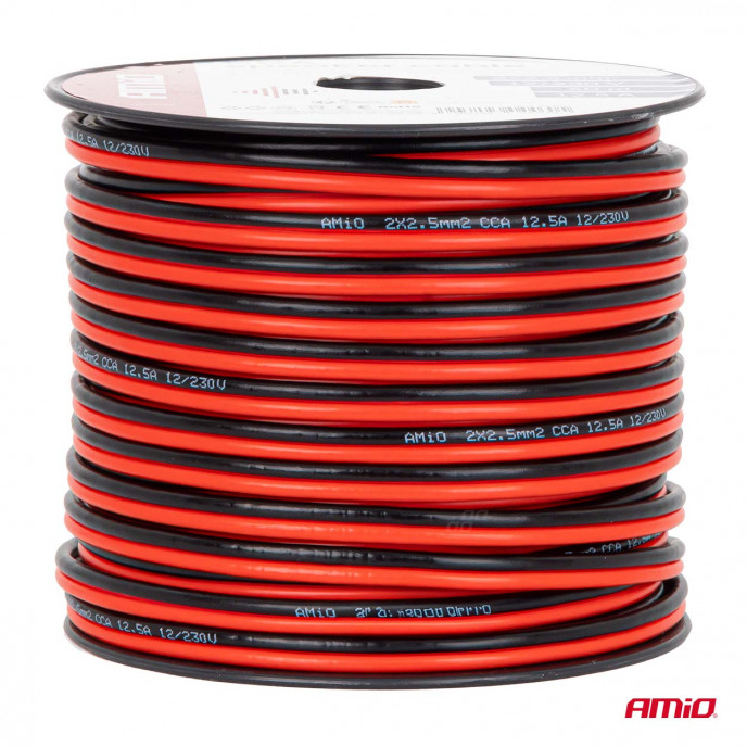 CCA-kabel 2x2,5 mm2 50m 12,5 A AMIO-04460