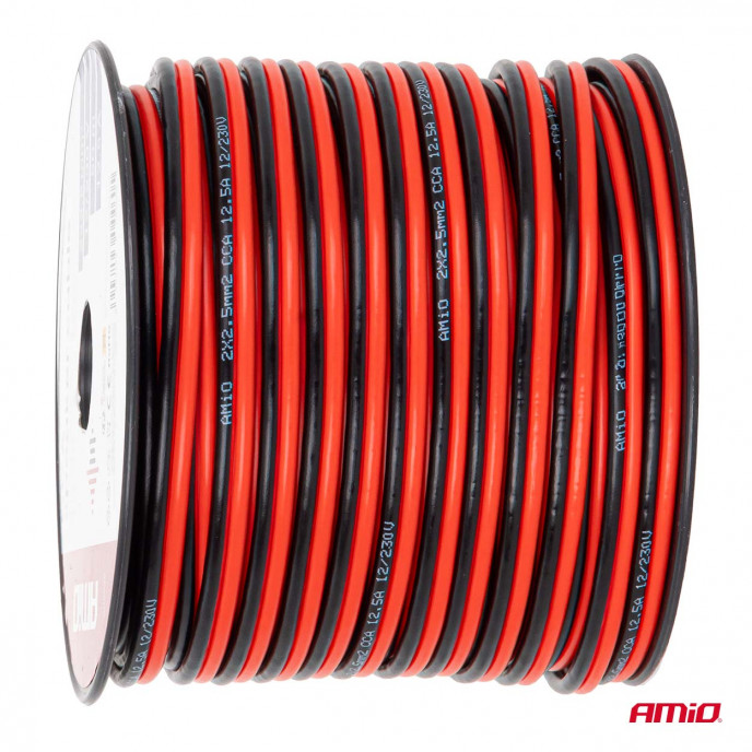 CCA-kabel 2x2,5 mm2 50m 12,5 A AMIO-04460
