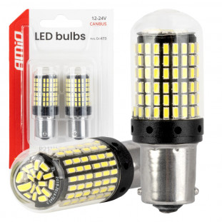 CANBUS LED-lampen 1156 BA15S P21W R10W R5W 4SMD 1860 Wit 12V 24V AMIO-04252