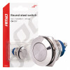 Ronde stalen schakelaar AAN/UIT 19mm 5A 12/230V AMIO-04474