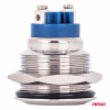 Ronde stalen schakelaar AAN/UIT 19mm 5A 12/230V AMIO-04474