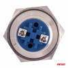 Ronde stalen schakelaar AAN/UIT 19mm 5A 12/230V AMIO-04474