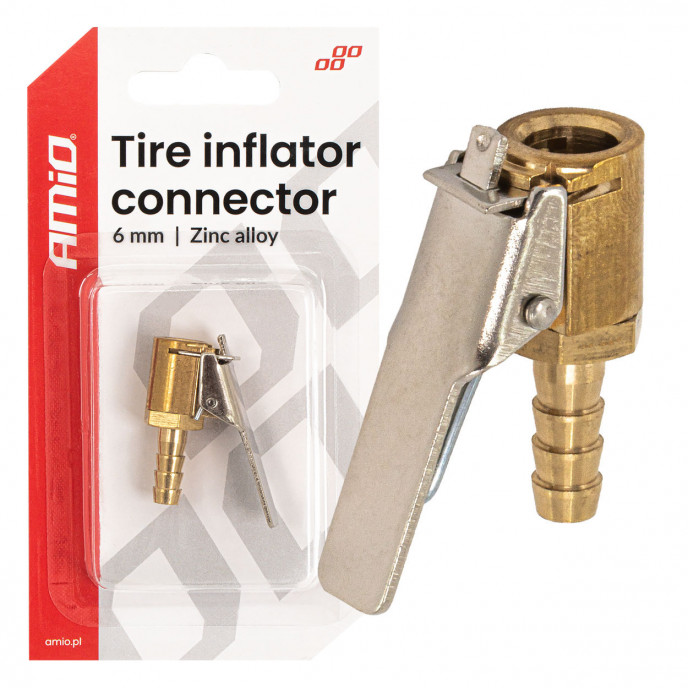 Zinklegering Band Inflator Connector 6mm AMIO-04493