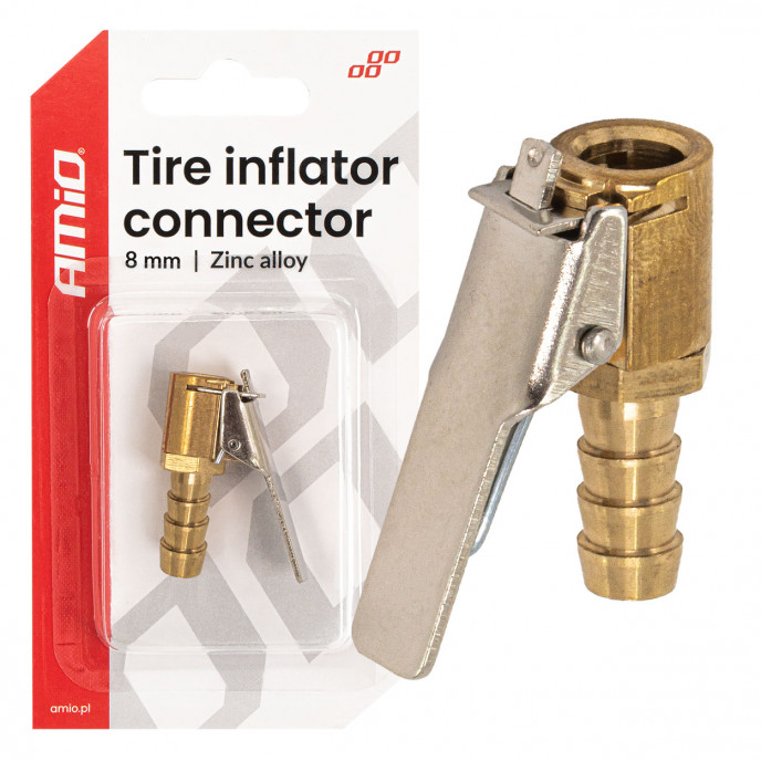 Zinklegering Band Inflator Connector 8 mm AMIO-04494