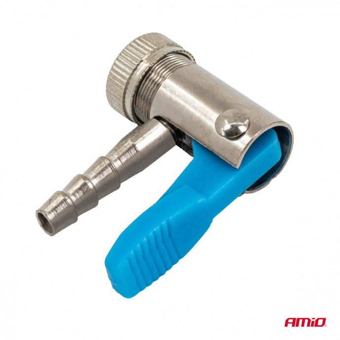 Ironn vernikkelde band inflator connector 6 mm AMIO-04497