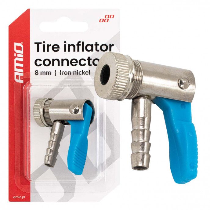 IJzernikkel vernikkeling band inflator connector 8 mm AMIO-04498
